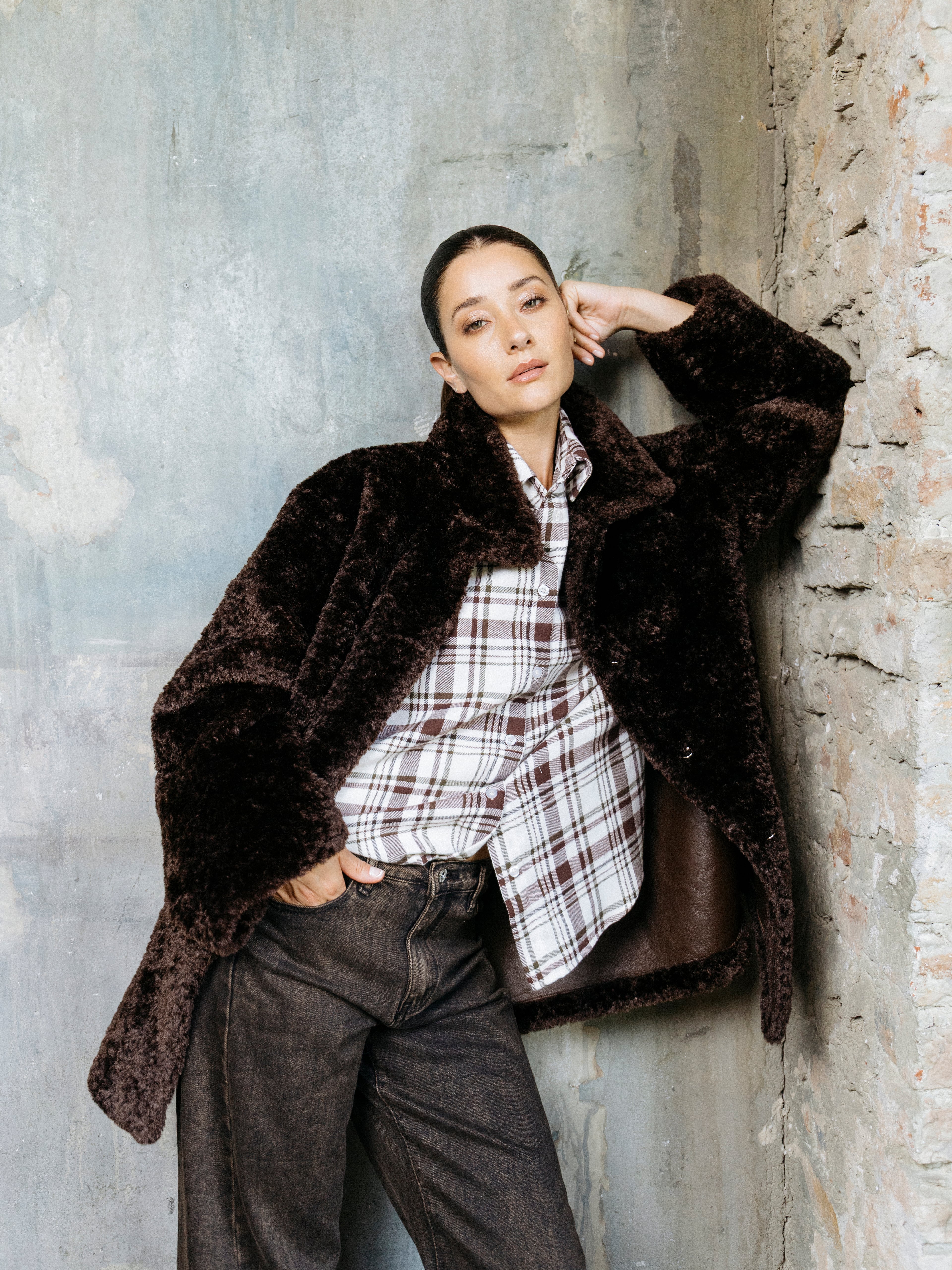 CAPPOTTO REVERSIBILE IN PELLE E PELLICCIA